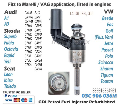 Gdi fuel injector 03c906036m - gdi,