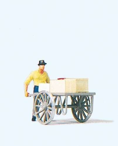 Man with cart - man,