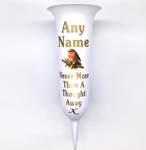 Personalised white robin - personalised,