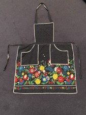 Vintage black polka dot apron