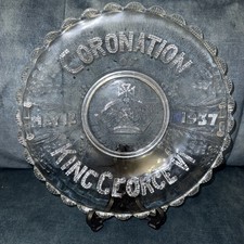 Coronation Of King George VI Commemorative Glass Plate May 12 1937