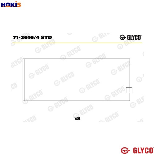 Big end bearings 3616 - bearings, std