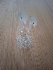 Frosted And Clear Glass Dolphins Ornament  5 Inches 23 Centimeters Tall