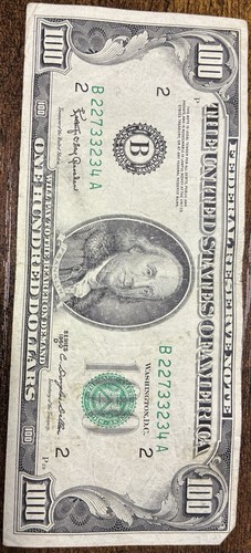 1950d 100 dollar bill federal - 1950d,