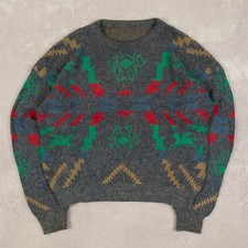 90s Vintage Patterned Knitted