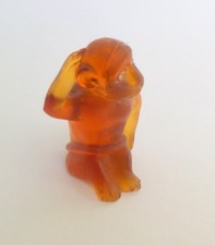 Large Antique CZECH Glass CRACKERJACK Cracker Jack Charm Monkey Ape