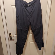 Mens Craghoppers Kiwi Convertible Zip Off Cargo Trousers 40R Navy