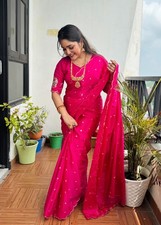 Pure Chinnon Silk Saree with
