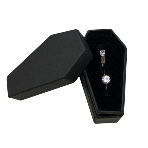 Soft lined coffin ring - coffin,