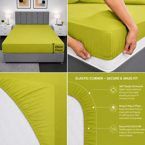 Fitted sheet polycotton - fitted,