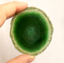 Banded Green Agate Geode Slice