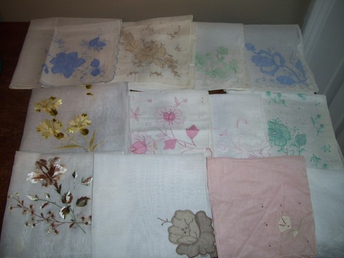 Vintage lot hankies hanky - vintage,