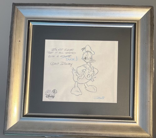 Framed original disney donald - disney,