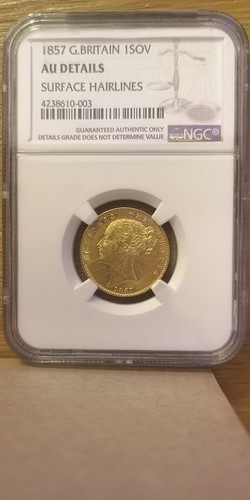 1857 gold sovereign victoria - gold,