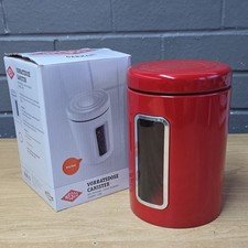 Wesco Vorratsdose Canister Red Storage Tin Coffee Tea Sugar Retro boxed