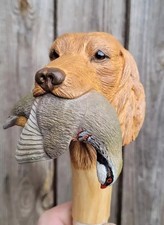Wooden walking stick hand