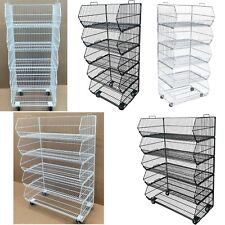 Professional Stackable Wire Storage Bin Rack Veg Fruit Basket for Retail Shop