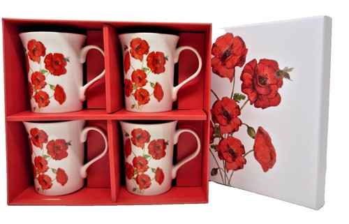 Poppy mug set china - poppy,