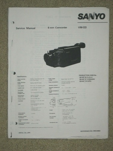 Oem sanyo 8mm color - oem, vm-d3