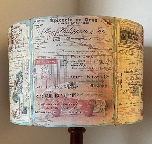 Vintage bills lampshade - bills, lampshade,