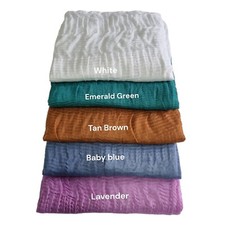 New Style Cotton Crinkle Pleated Plain Maxi  Large Hijab Scarf  Headscarf Muslim