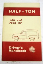 BMC Half-Ton Van & Pick Up Commercial Owners Handbook 1967 #AKD 3902 F