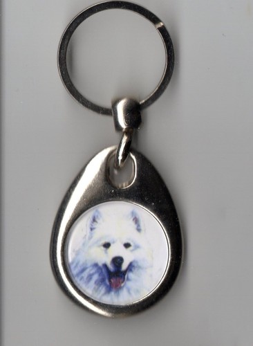 Dog keyring samoyed - keyring,