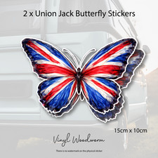 2 x Butterfly Union Jack Flag