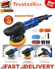 6" Dual Action Car Polisher Buffer Orbital DA Polishing Machine Sander Wax Kit