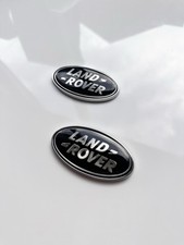 Side Badge- Black / Silver - Land Rover  71-38mm X2 C pillar