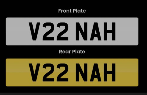 Private registration plate