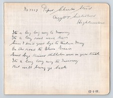 Hospital Autograph Page: Piper Charles Stead, Argyll & Sutherland Highlanders.