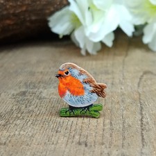 Robin Pin Handmade Wooden Bird