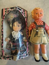 Rexard Vintage Scottish Doll Plus Small German Boy 5/6 Inches 1950s/60s