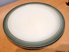 Denby Regency Green 2 x 26.5cm Stoneware Dinner Plates. 1st Quality, Good Cond.