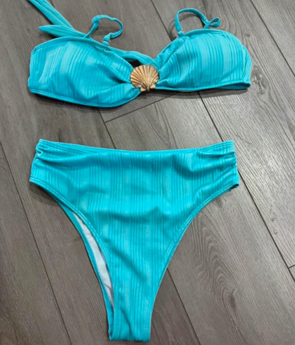 Turquoise ribbed piece - turquoise, 2