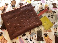 Fossil Travel Double Pouch Brown And Clear New 