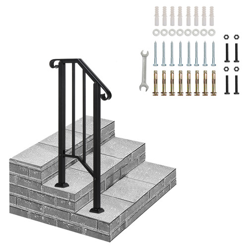Wrought iron handrail - wrought, for