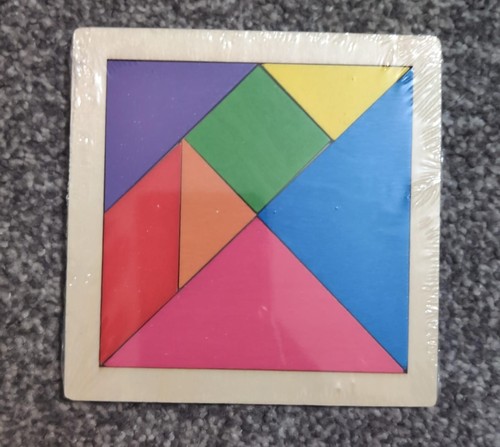 Wooden tangram puzzle piece - wooden,