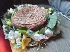 Vintage Edward Mann Straw Boater Hat