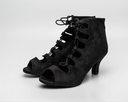 Black suede latin - black,
