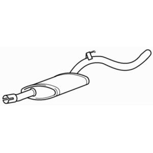 Centre exhaust middle silencer - centre,