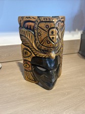 hand-carved wooden mask
