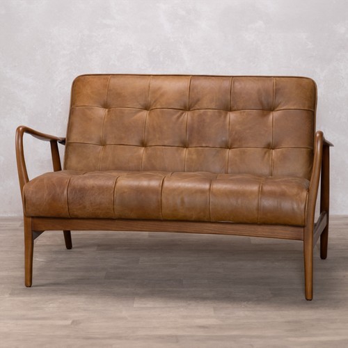 Light tan leather sofa - light,