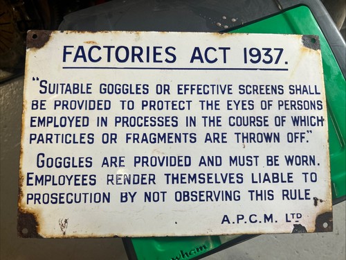 Factory act 1937 vintage - act,