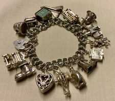 VINTAGE SILVER CHARM BRACELET