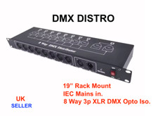 DMX Rack 8 Way Splitter DMX