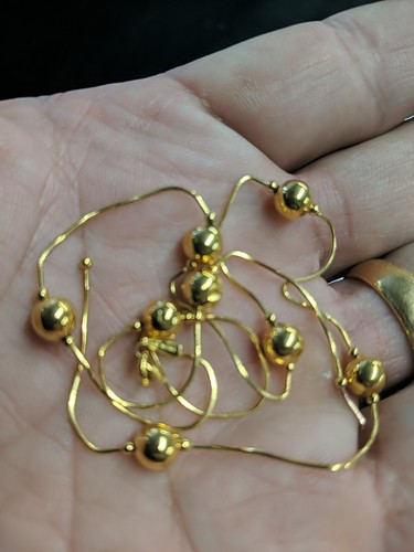 Scrap 14ct gold beads - ,