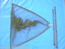 OKUMA 2mt CARBON TELESCOPIC 42" LANDING NET METAL V BLOCK BARBEL CARP FISHING