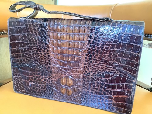Vintage reptile skin handbag - vintage,